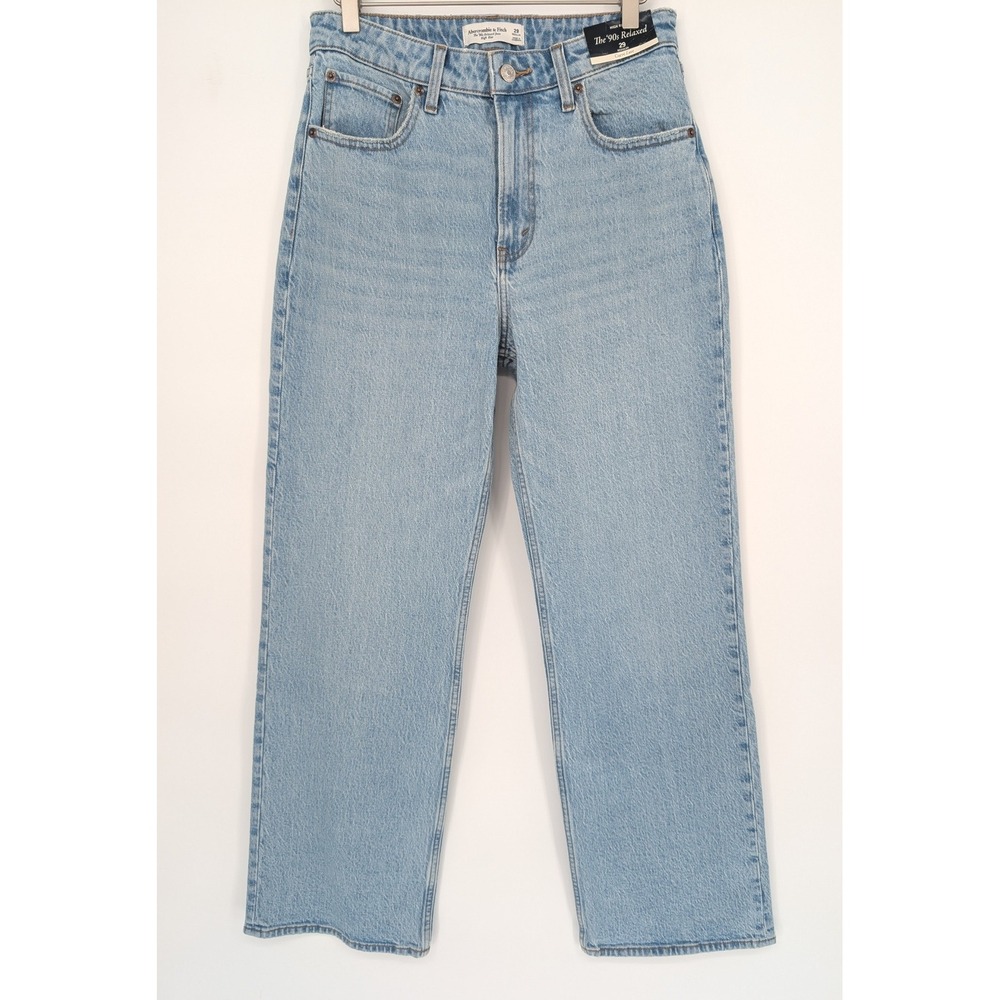 Abercrombie & Fitch 90s Relaxed Jean Women 29 Light Wash Curve Love High Rise